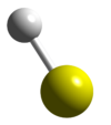 Ball and stick model of sulfanyl
