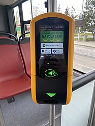 A contactless validator in Brno