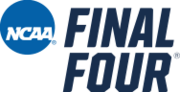 The logo of the NCAA Final Four. It consists of the NCAA logo, featuring the text "NCAA" in white text on a blue circle, beside the text "Final Four".