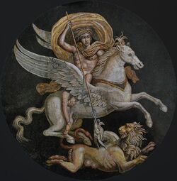 Mosaic depicting Pegasus