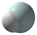 Spacefill model of the helium hydride ion