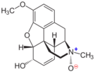 Chemical structure of codeine-N-oxide.