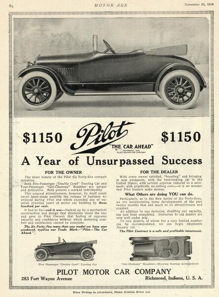 File:1916 Pilot advertisement in Motor Age.jpg