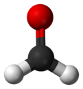Ball and stick model of formaldehyde