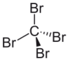 Stereo, skeletal formula of tetrabromomethane