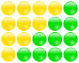 Illustration of Triangular Number T 4 Leading to a Rectangle (yellow-green).svg