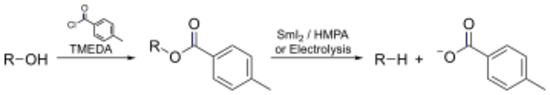Electrochemical version of the Markó-Lam deoxygenation