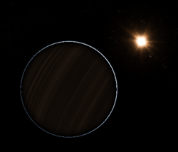 An artist's impression of HD 203473 b orbiting its host star.