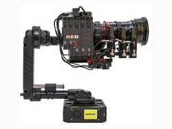NEWTON S2 gimbal for remote control and 3-axis stabilization of a RED camera, Teradek lens motors and Angeniuex lens.