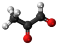 Ball-and-stick model of methylglyoxal