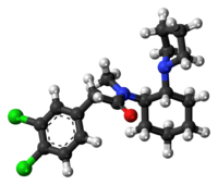 Ball-and-stick model of the U-50488 molecule