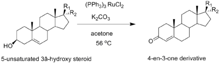 An Oppenauer oxidation of pregnenolone