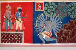 Rama attacks Kabandha.jpg