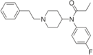 Chemical structure of parafluorofentanyl.