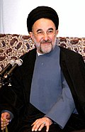 President Khatami and cabinet members meeting with Leader Ali Khameni - December 20, 2000 (3) (Cropped on Khatami).jpg
