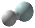 Ball and stick model of the helium hydride ion