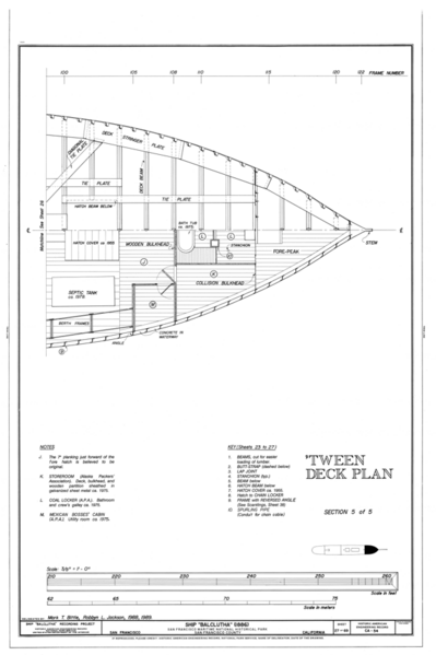 File:'Tween Deck Plan, Section 5 of 5 - Ship BALCLUTHA, 2905 Hyde Street Pier, San Francisco, San Francisco County, CA HAER CAL,38-SANFRA,200- (sheet 27 of 69).png