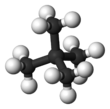 Ball and stick model of neopentane
