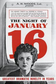 Poster for the play Night of January 16th