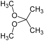 2,2-Dimethoxypropane Structural Formula V1.svg