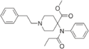 Chemical structure of Carfentanil.