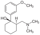 Chemical structure of Tramadol.