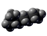Spacefill model of 2-methylheptane
