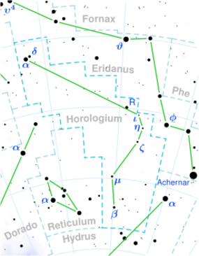 Gliese 1061 is located in the constellation Horologium.