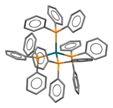 3D model of the tetrakis(triphenylphosphine)palladium(0) molecule
