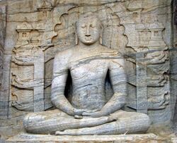 Statue of the Buddha meditating