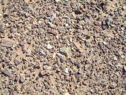 photograph of desert pavement, small stones left behind by wind