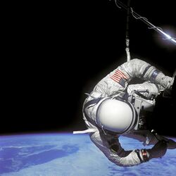 Astronaut performing EVA