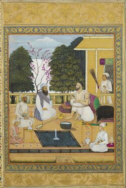 A deccani style of painting of the last Qutb Shahi ruler Abul Hasan Qutb Shah
