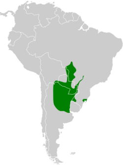 Paroaria capitata map.svg