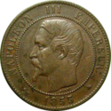 10 centimes Napoléon III 1855 Avers.png