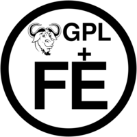 GPL+FE (GNU GPL with Font Exception).svg
