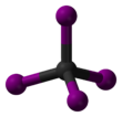 Ball and stick model of carbon tetraiodide