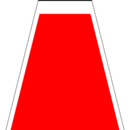 Silhouette of a red octagon