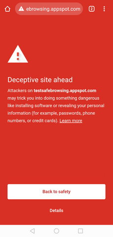 Google Safe Browsing warning in Chromium.png
