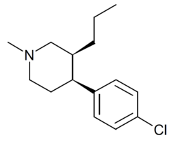 1-Methyl-3-propyl-4-(p-chlorophenyl)piperidine structure.png