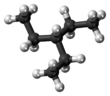 Ball and stick model of 3-ethylpentane
