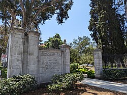 The Pomona College gates