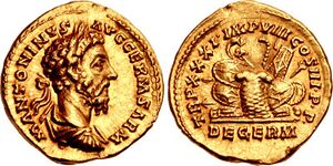 Aureus of Marcus Aurelius.