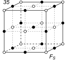 Black-white (antisymmetric) 3D Bravais Lattice number 35 (Cubic system)