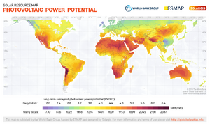 Photovoltaic power potential map