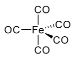 Structure of iron pentacarbonyl.