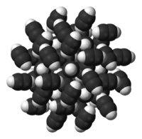 space-filling model of solid acetylene