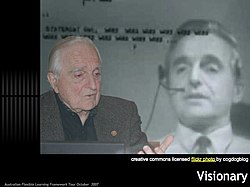 Visionary Doug Engelbart did quite a bit more than invent the mouse, but also pioneered the Graphics User Interface. His Stanford demo in 1968 “The Mother of all Demos” was groundbreaking vision for (1805321166).jpg