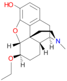 Chemical structure of ethyldihydromorphine.