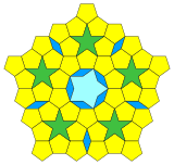 Kepler decagon pentagon pentagram tiling.svg